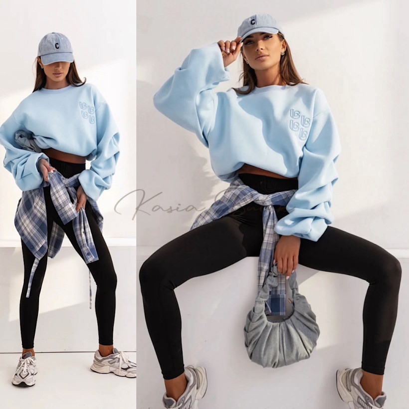 Bluza Bawełniana Remy Baby Blue