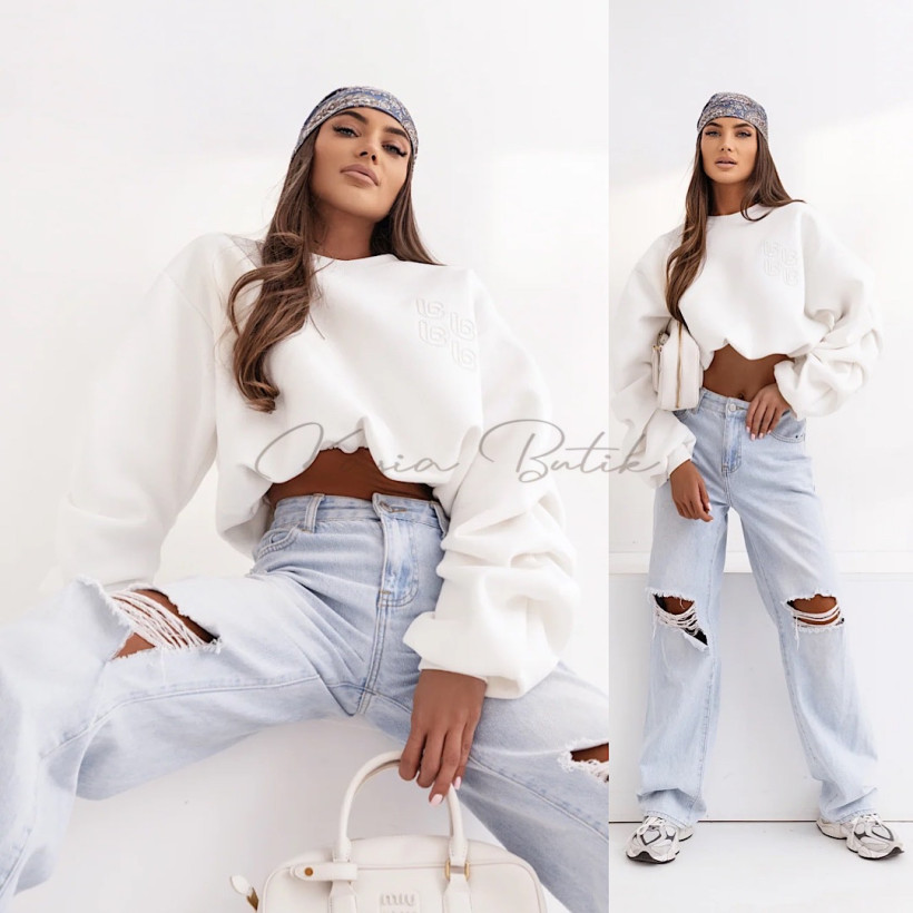 Bluza Bawełniana Remy Śmietankowa