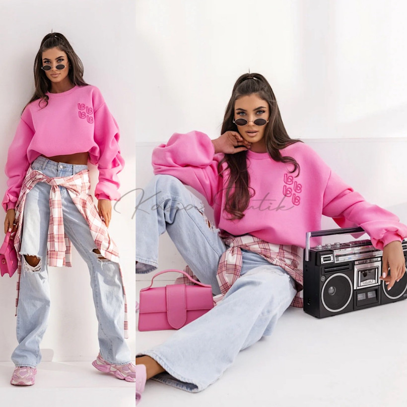 Bluza Bawełniana Remy Barbie Róż