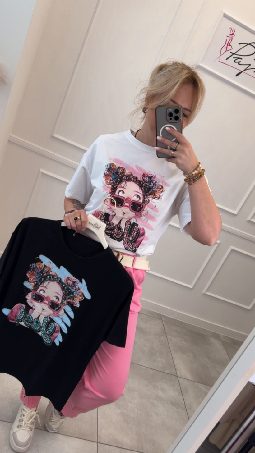 Bluzka dziewczynka cyrkonie 14398