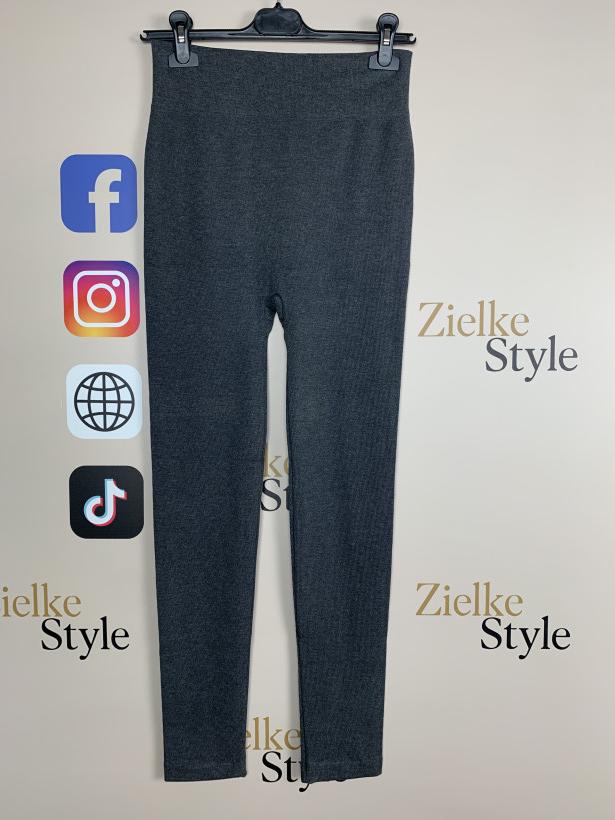 Getry bezszwowe prążkowe jednokolorowe , minimi 3/6xl - 9818 - popiel