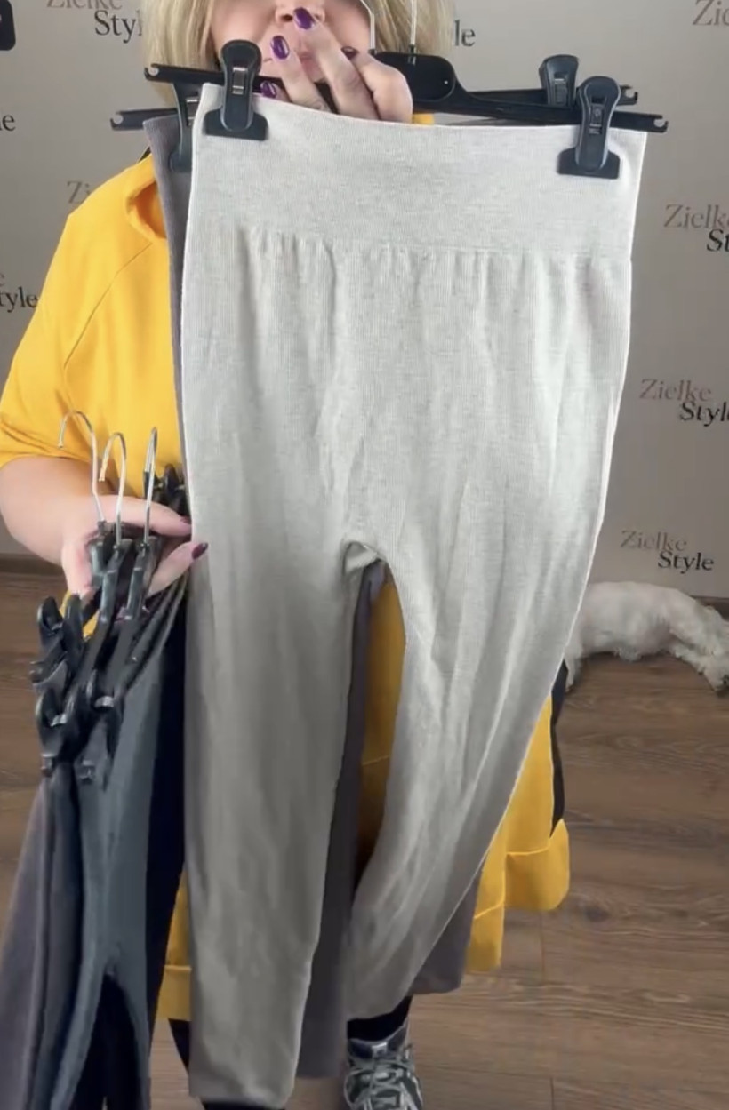 Getry bezszwowe  prążkowe jednokolorowe, minimi 3/6xl - 9818 - beż