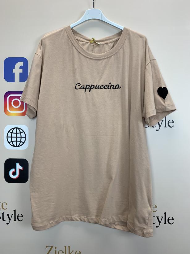 Bluzka jednokolorowa, cappuccino, myzem - 335 - beż