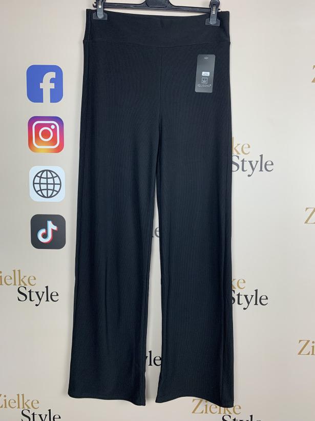 Spodnie prążkowe szeroka nogawka 5xl/6xl - 011 - czarne