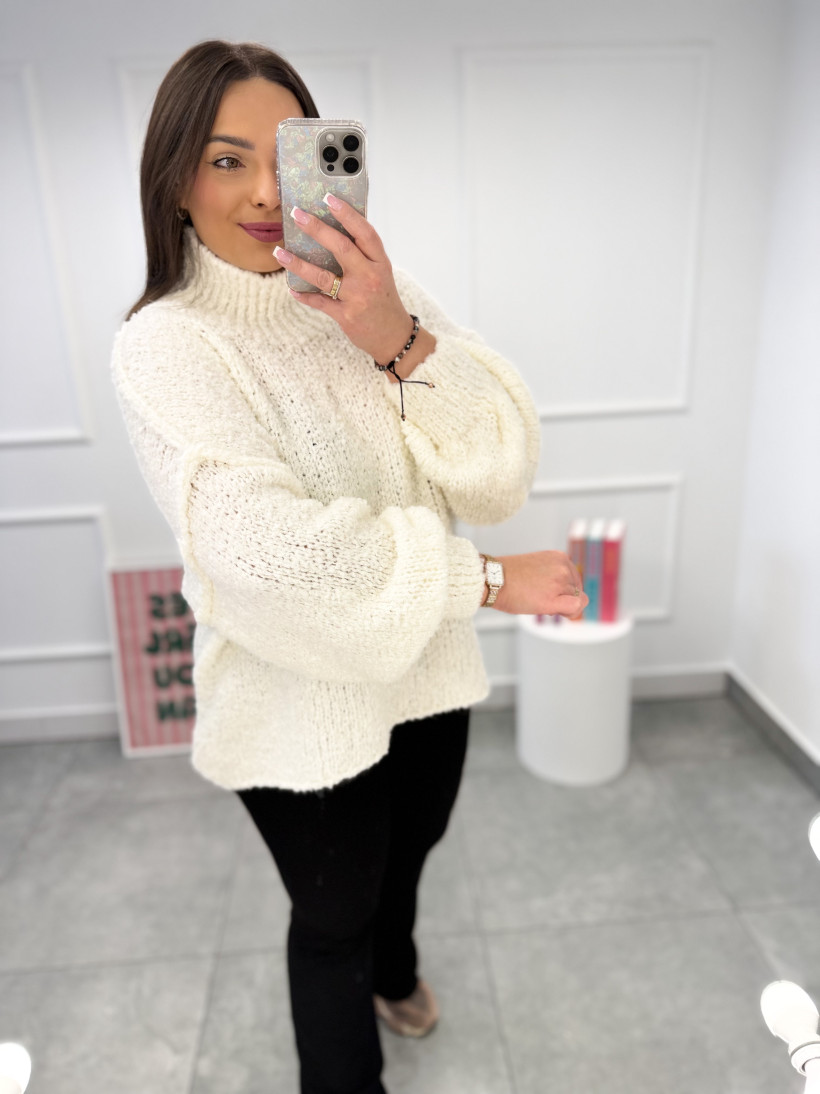 Sweterek APLAKA śmietanka