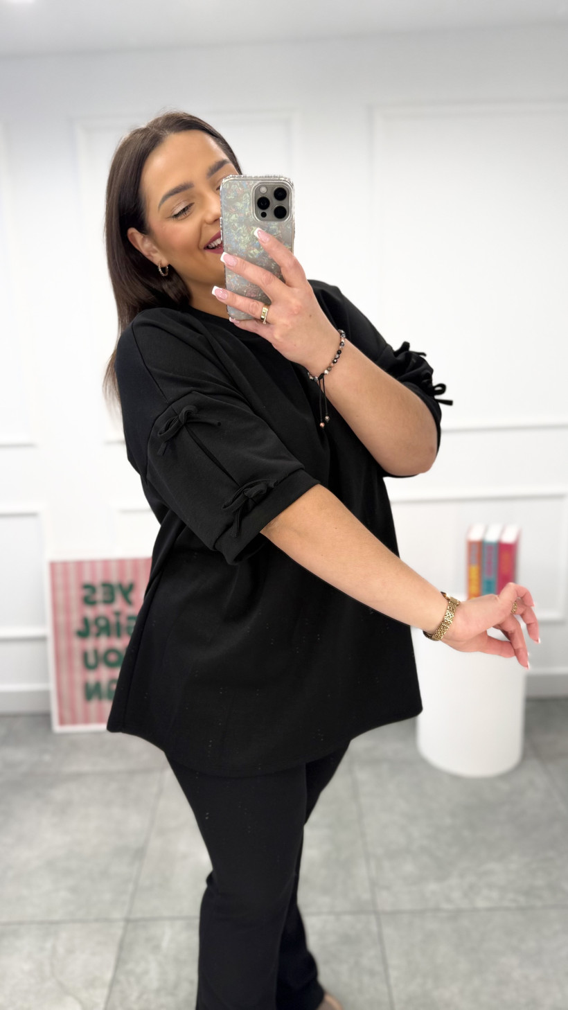 Koszulka z kokardką VIPO czarna 