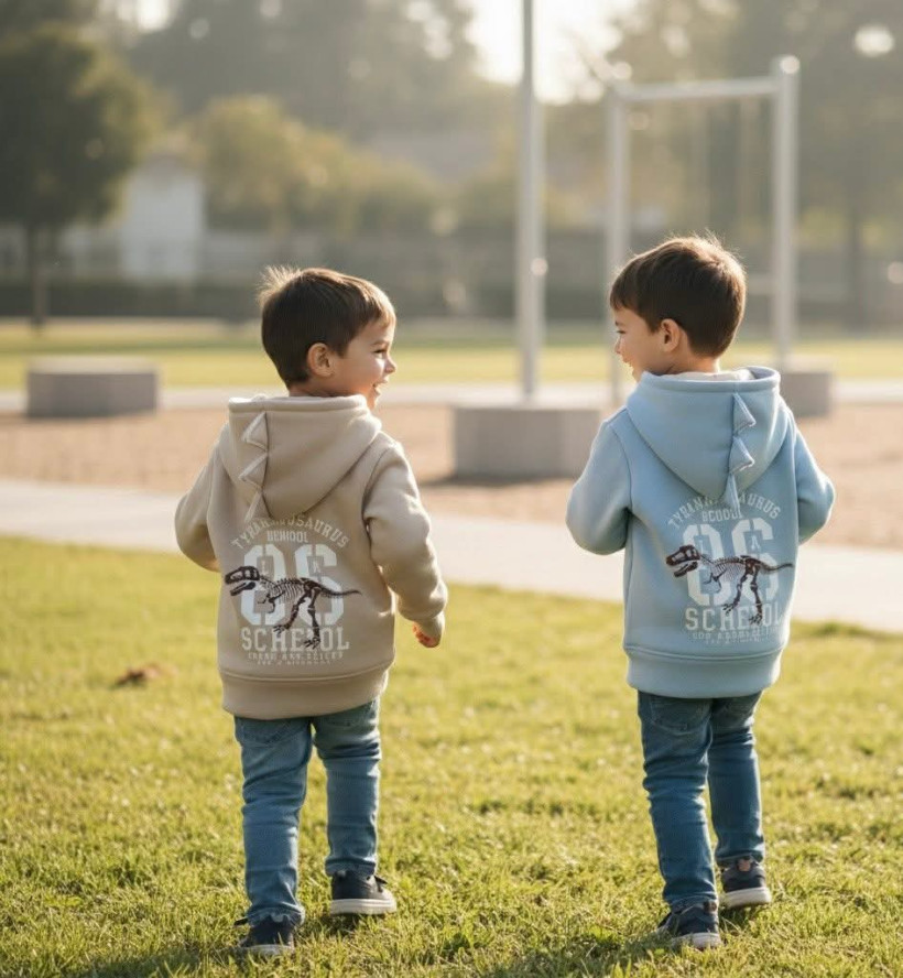  BLUZA DINO BEŻOWA OCIEPLANA KAYA