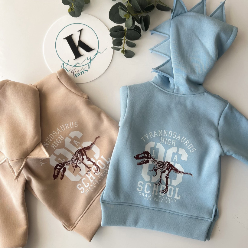  BLUZA DINO BŁĘKITNA OCIEPLANA KAYA