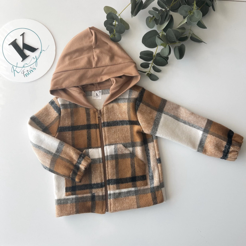 KURTKA KRATA Z KATUREM KARMEL KAYA