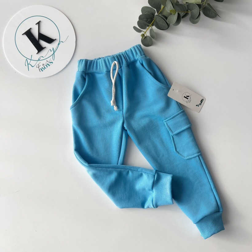 NIEBIESKIE SPODNIE DRES CARGO KAYA