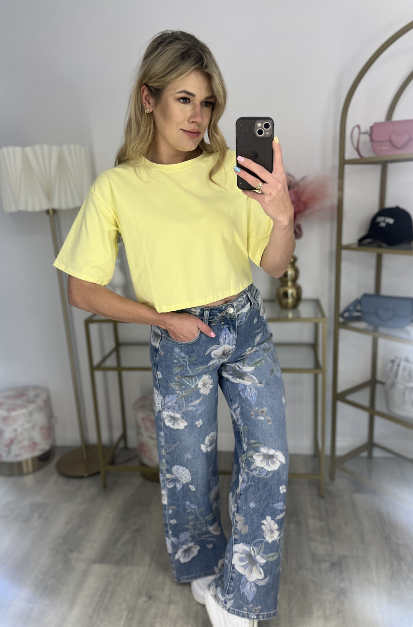 Spodnie JEANS FLOWERS