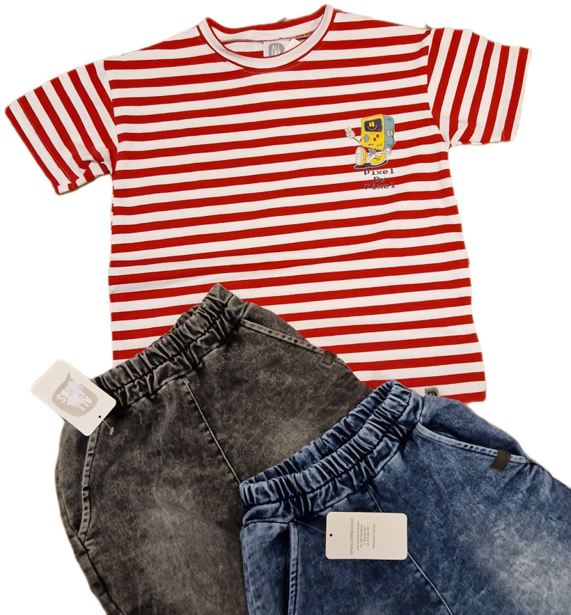 T-SHIRT PASKI CZERWONE AFK