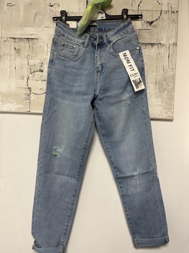 PRZETARTE- jeansy jasne CUDI MOM FIT NO:97113