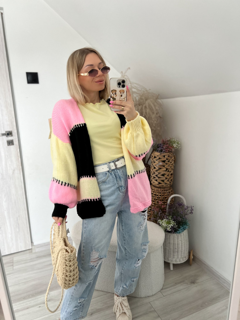 Kardigan kratka pastel