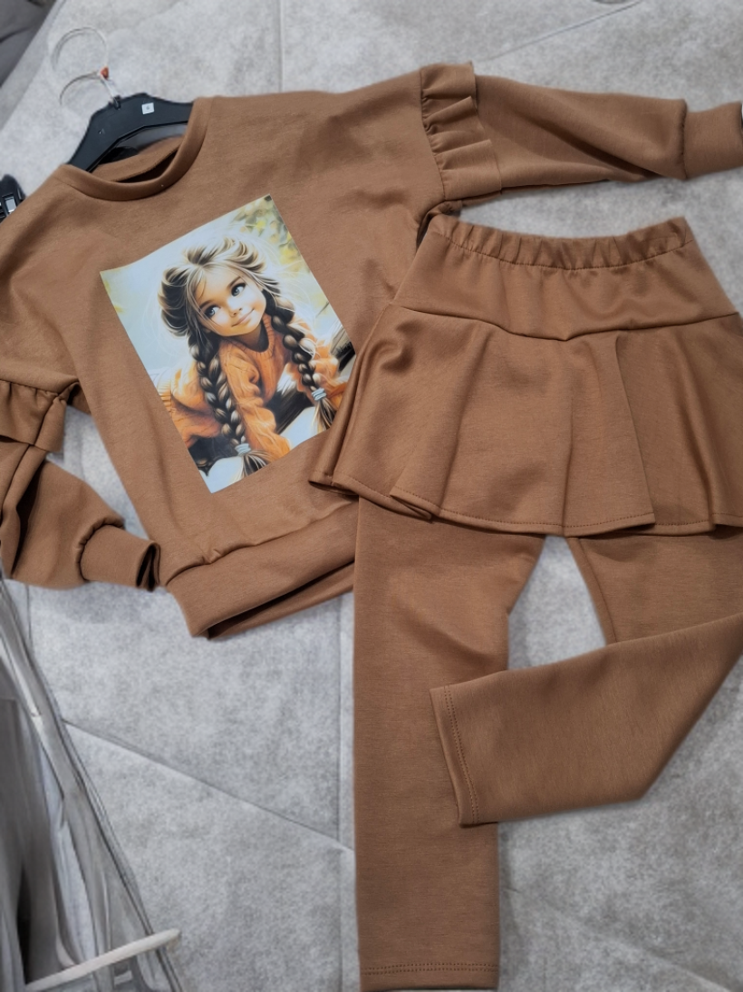 Komplet "masełko" Bluza i spodenki 104-152/158cm