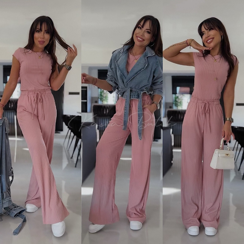 Komplet Bawełniany By Mia Santiago Brudny Róż