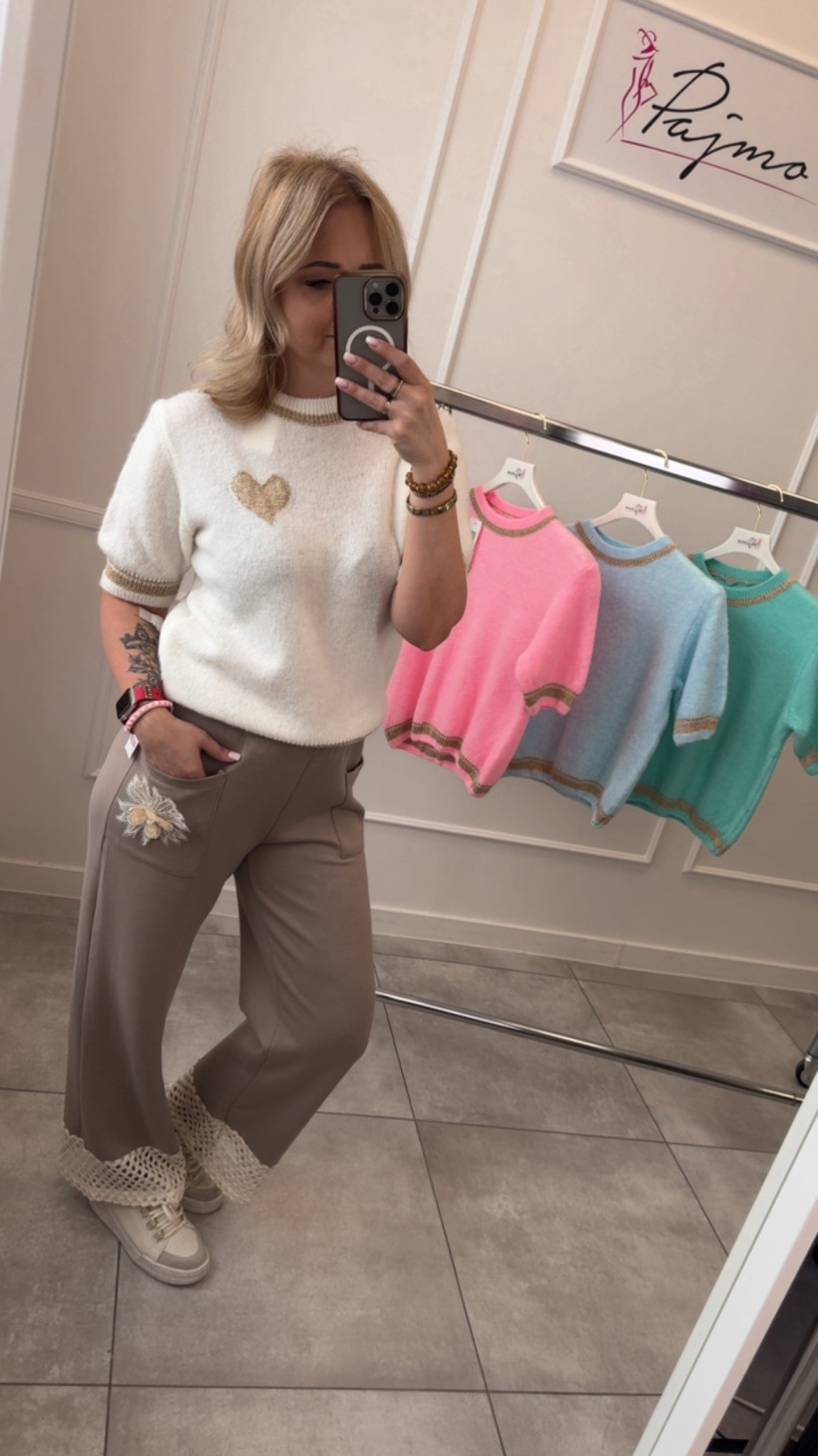 Sweter złote serce 14415