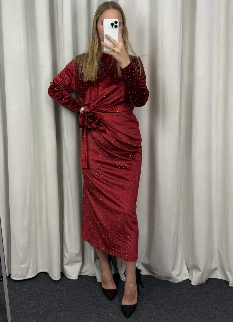 Sukienka welurowa bling