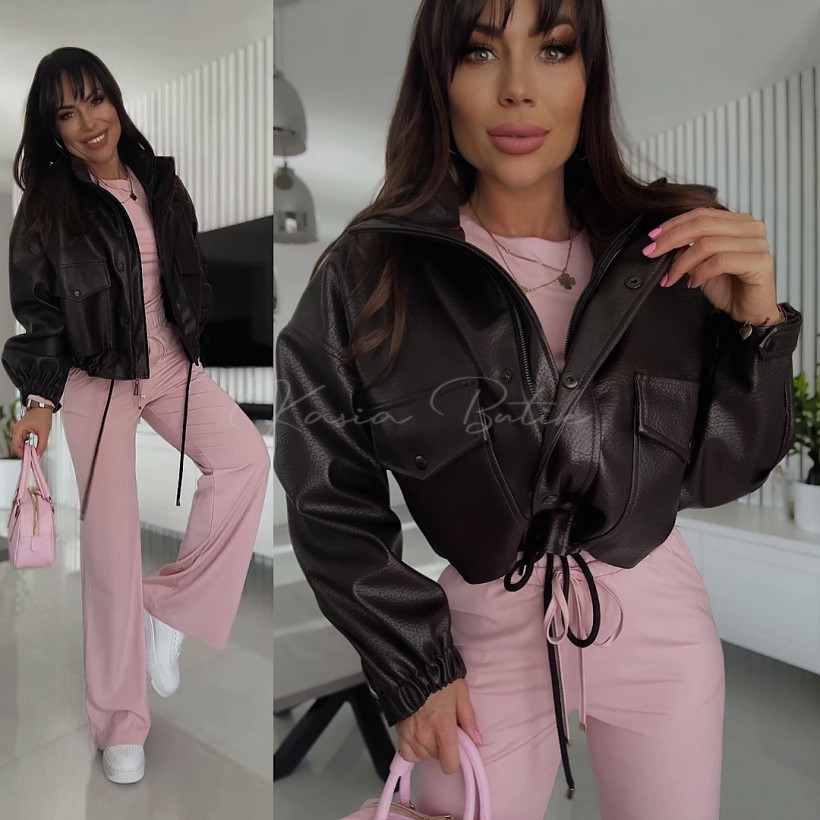 Kurtka Bomberka LUX Me Gusta Ciemna Czekolada