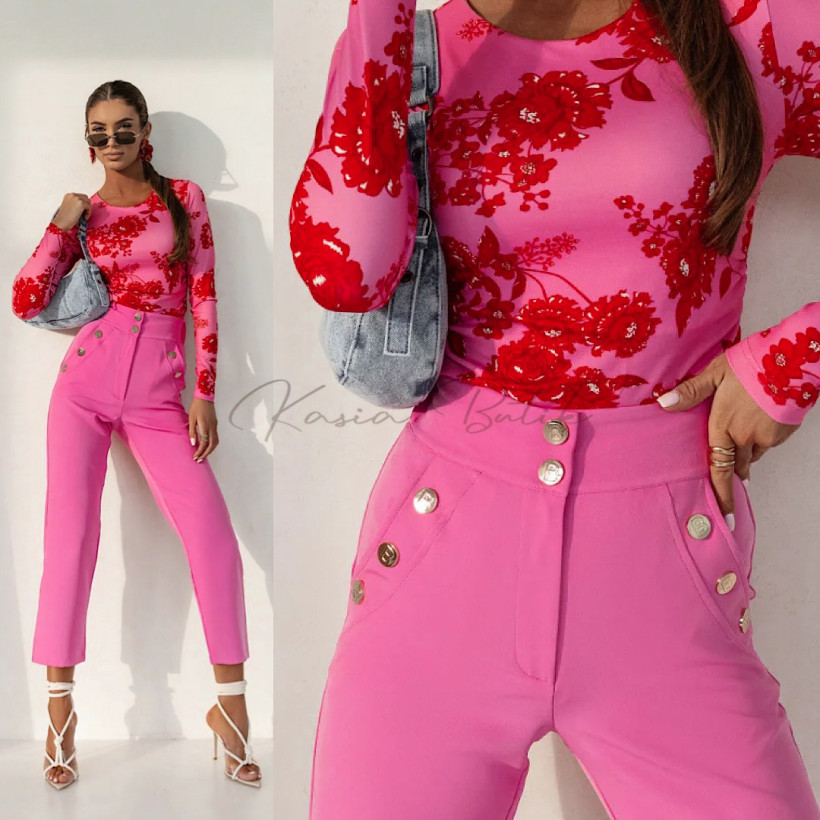 Spodnie Cygaretki Kay Barbie Róż