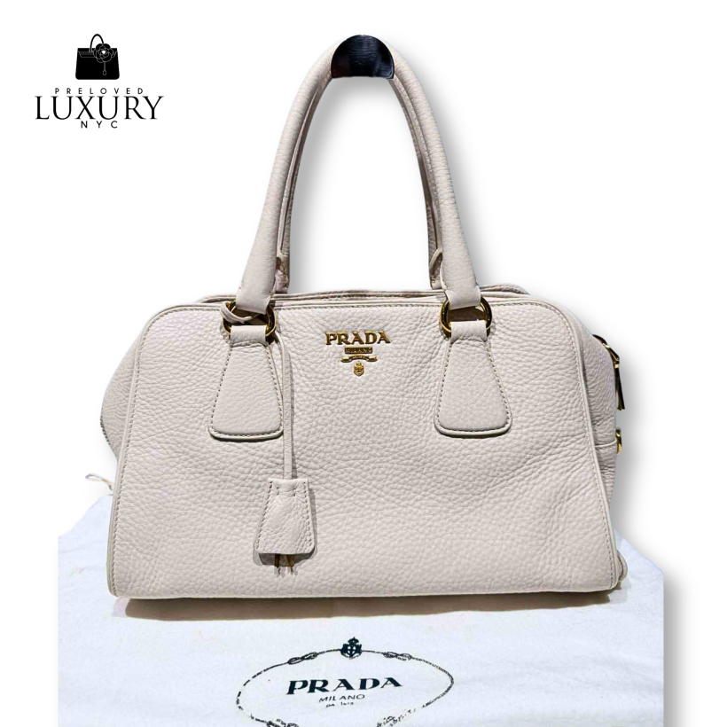 PRADA Handbag in White Leather