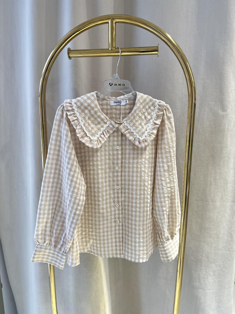 EMMA KOSZULA KRATA BEŻ KOŁNIERZ