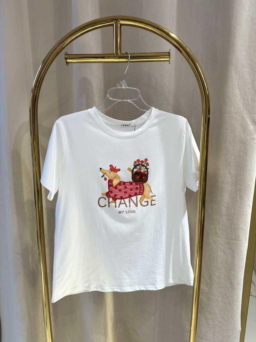 CHIC TSHIRT FRANCUSKI PIESEK
