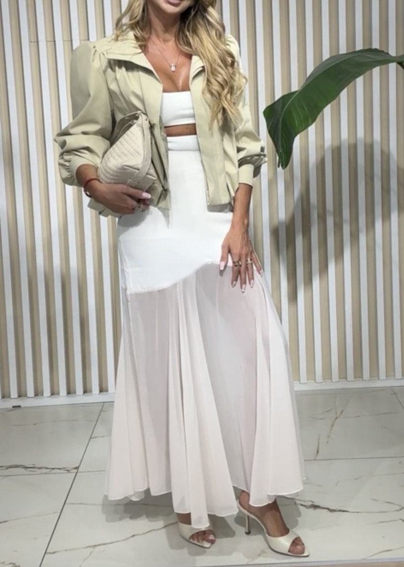 ELLI SPÓDNICA BEŻOWA MGIEŁKA