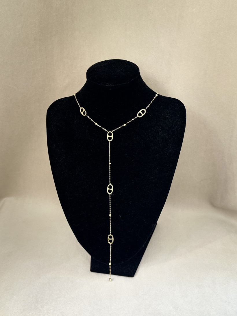 NASZYJNIK KRAWATKA ZŁOTA MINI CD KULECZKI