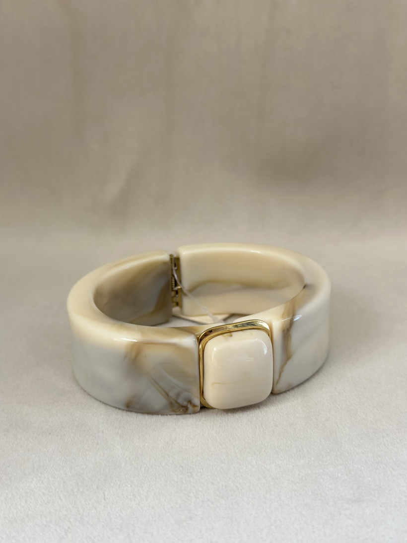 BRANSOLETKA MARMUR BEŻ STONE