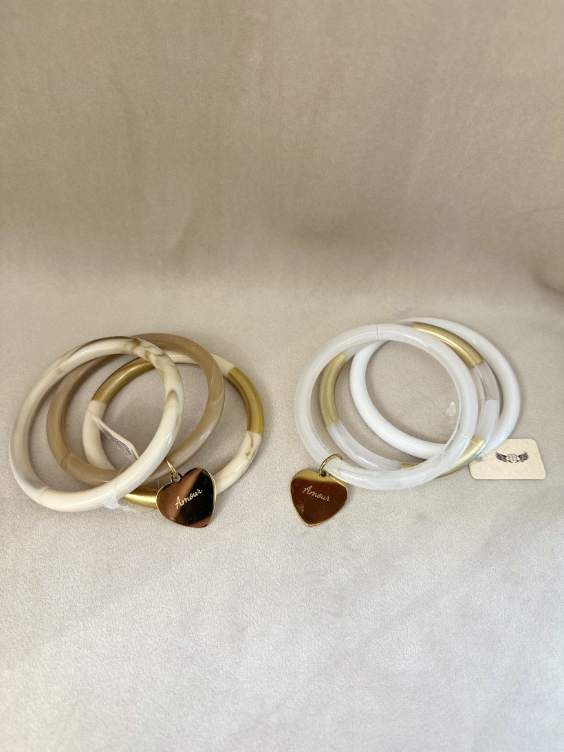 BRANSOLETKA POTRÓJNA SERDUSZKO KOLORY