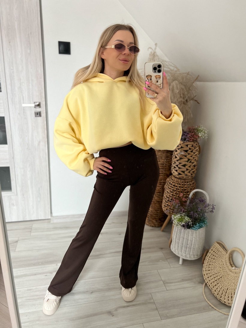 Leginsy lycra dzwony - czekolada 247M