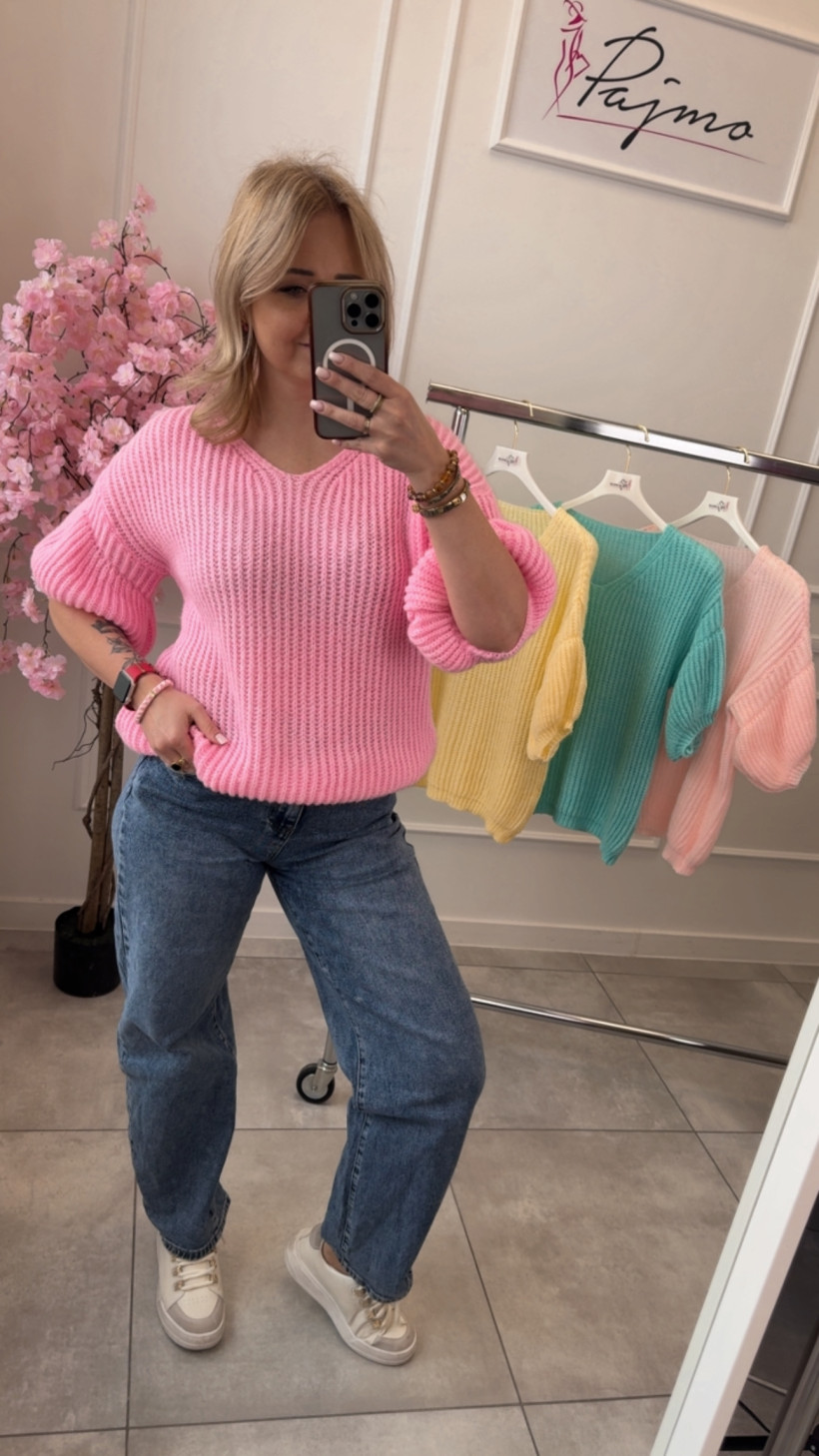 Sweter dziergany 14419