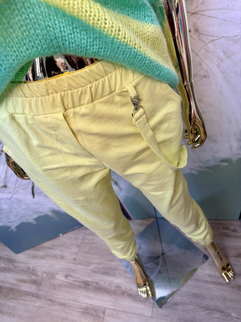 Bawełniane spodnie z szelką Minouu 