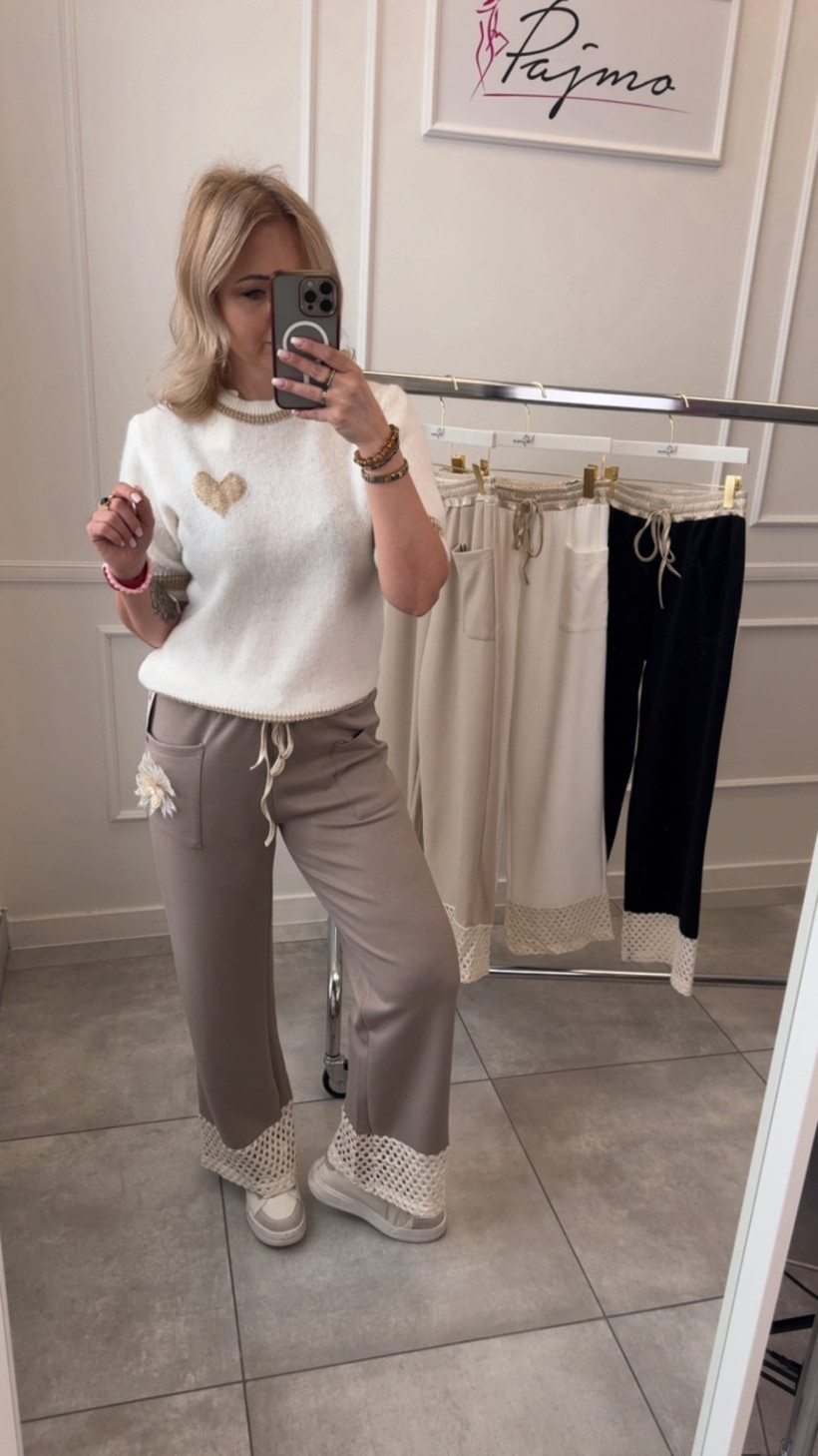 Spodnie wiskoza kwiat 14417