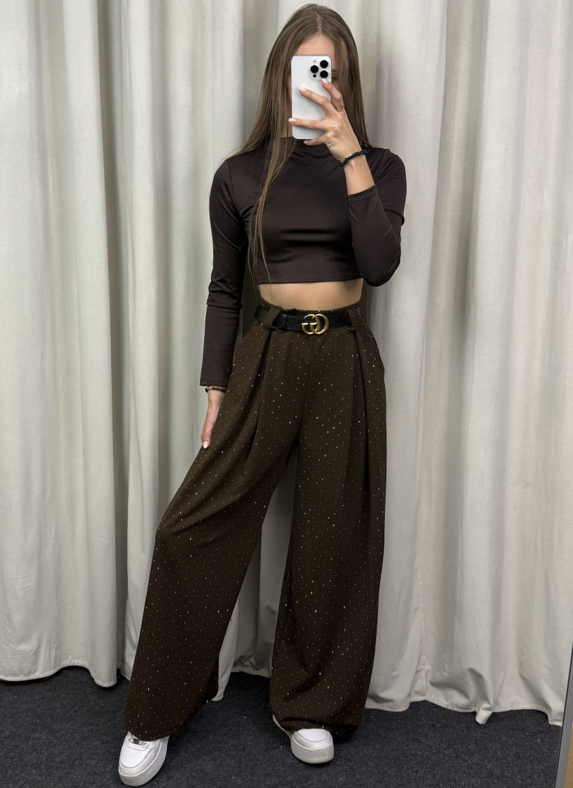 Spodnie czekolada BLING od XS do XL