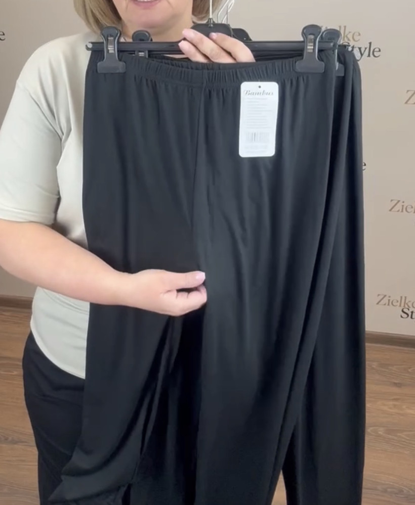 Leginsy  jednokolorowe ( 2xl/3xl, 3xl/4xl )  - 2238- czarne