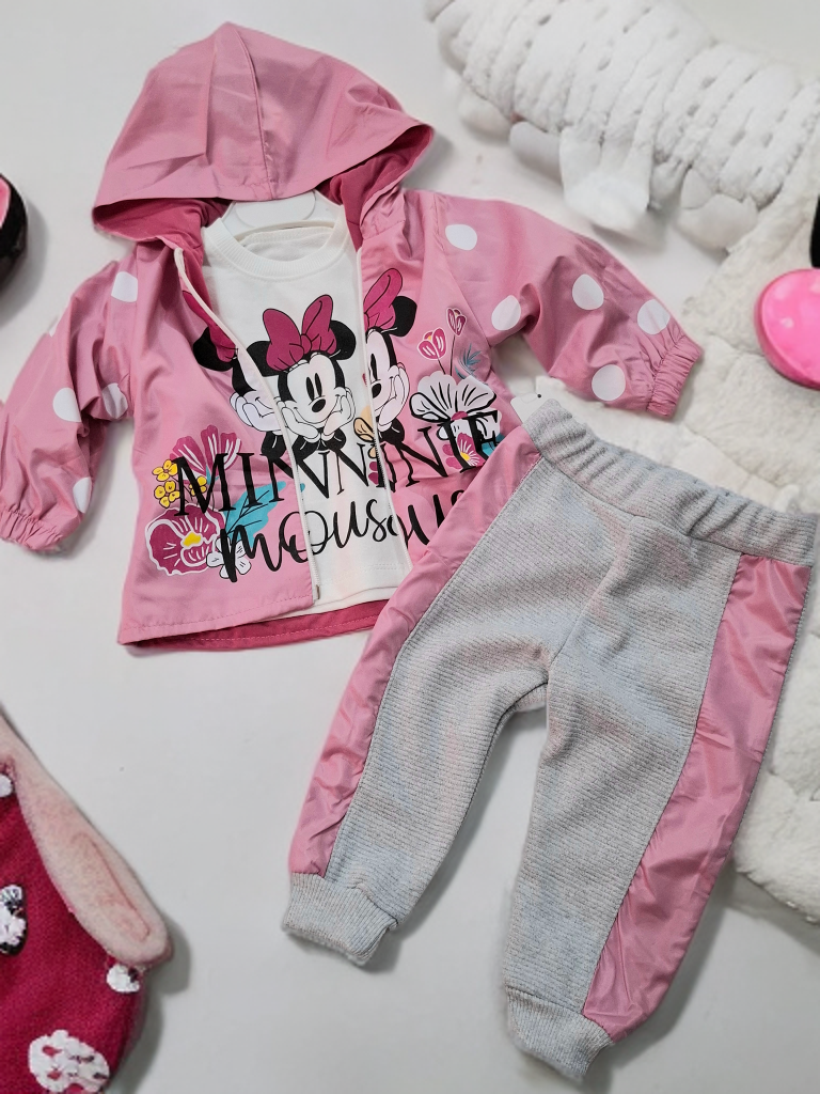 Komplet 3-cz z kurteczką 74-92cm