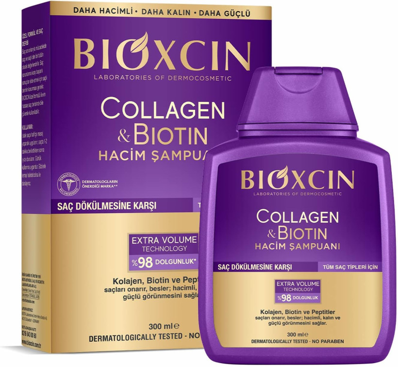 Seria BIOXCIN fiolet - Collagen & Biotin - VOLUMIZING