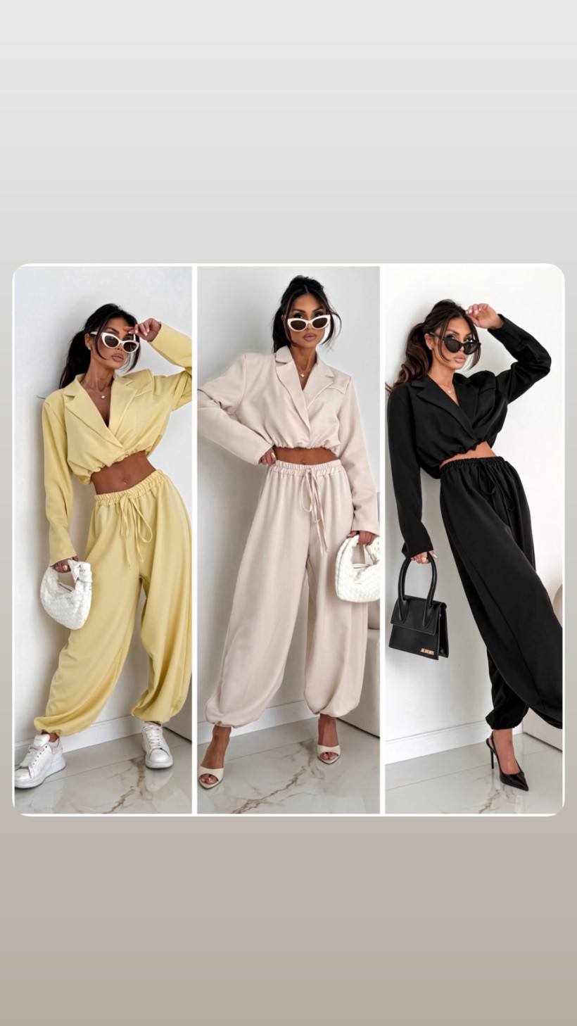 GLAM KOMPLET DRESOWY Z MARYNARKĄ KOLORY