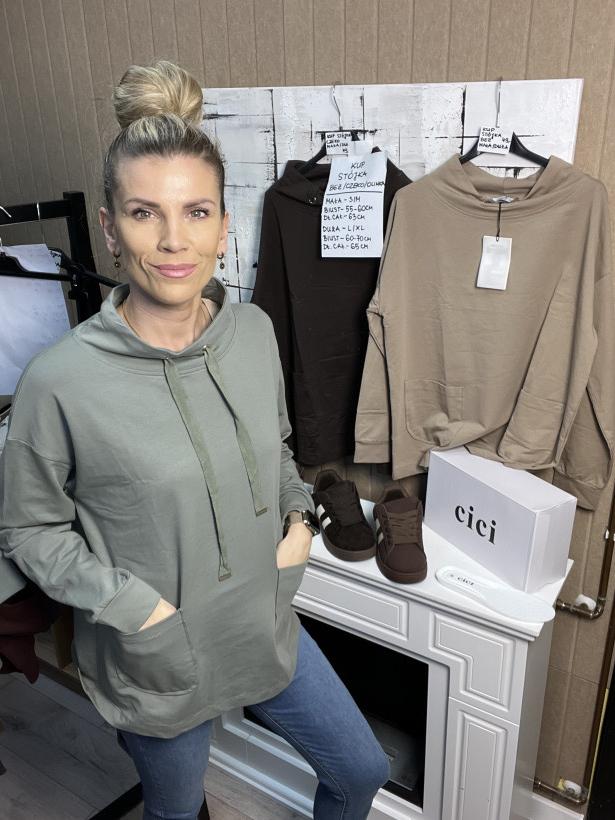 STÓJKA megi bluzka dlugi rekaw z kieszonkami wiazana stojka przy szyi, rozne kolory