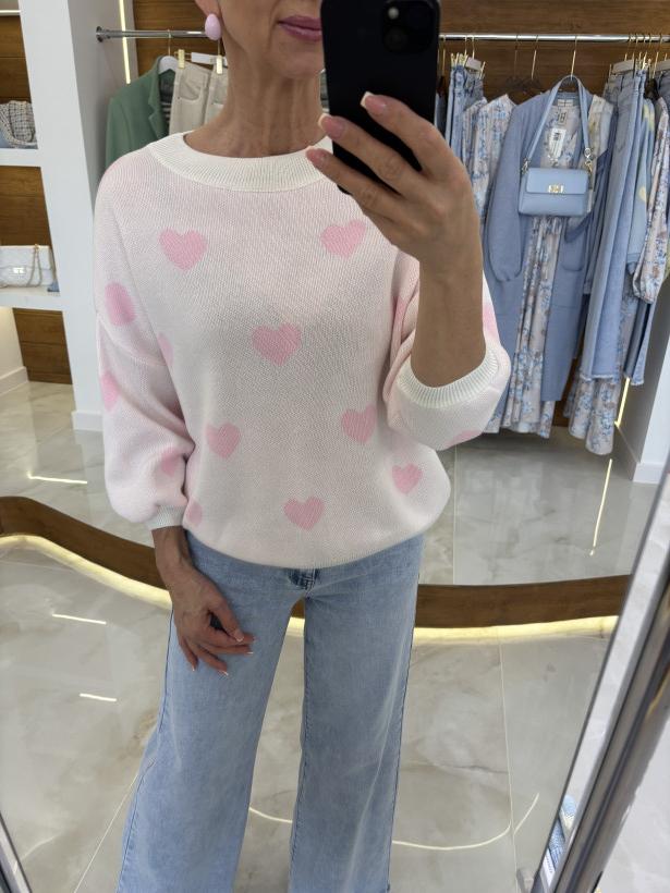 sweter SIMPLICITY serduszka - prosiaczek