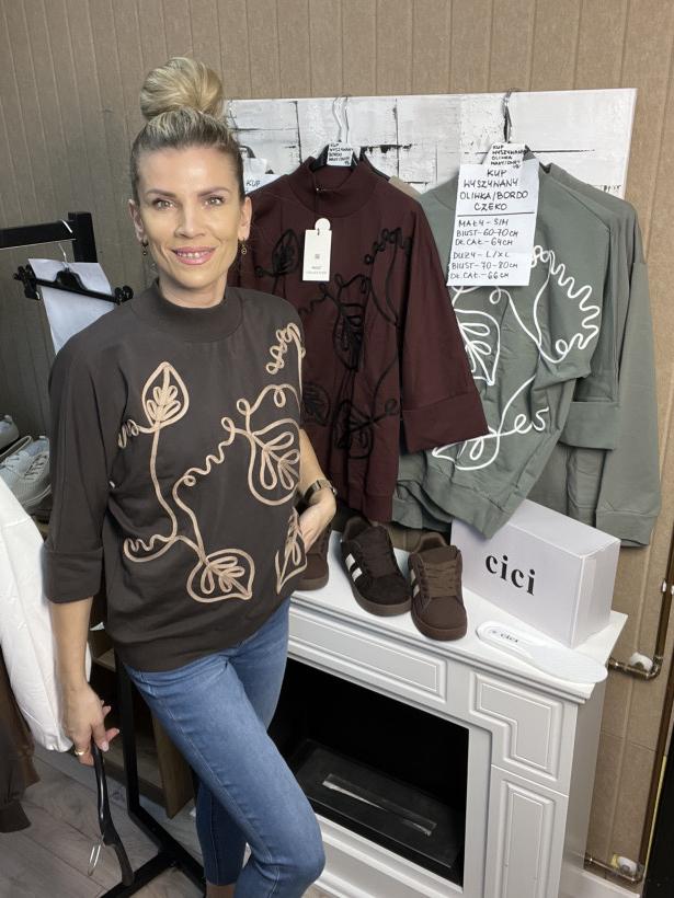 WYSZYWANY megi bluzka dlugi rekaw kwiaty wyszywane, rozne kolory