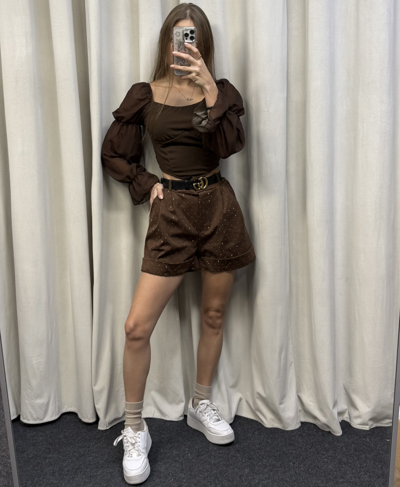 Spodenki bling czekoladowe 