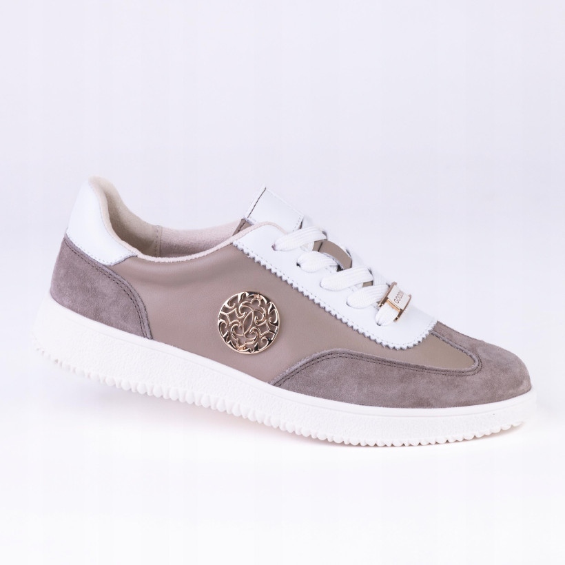Sportowe Sneakersy damskie skóra GOODIN GD-XW-1015 zamsz logo