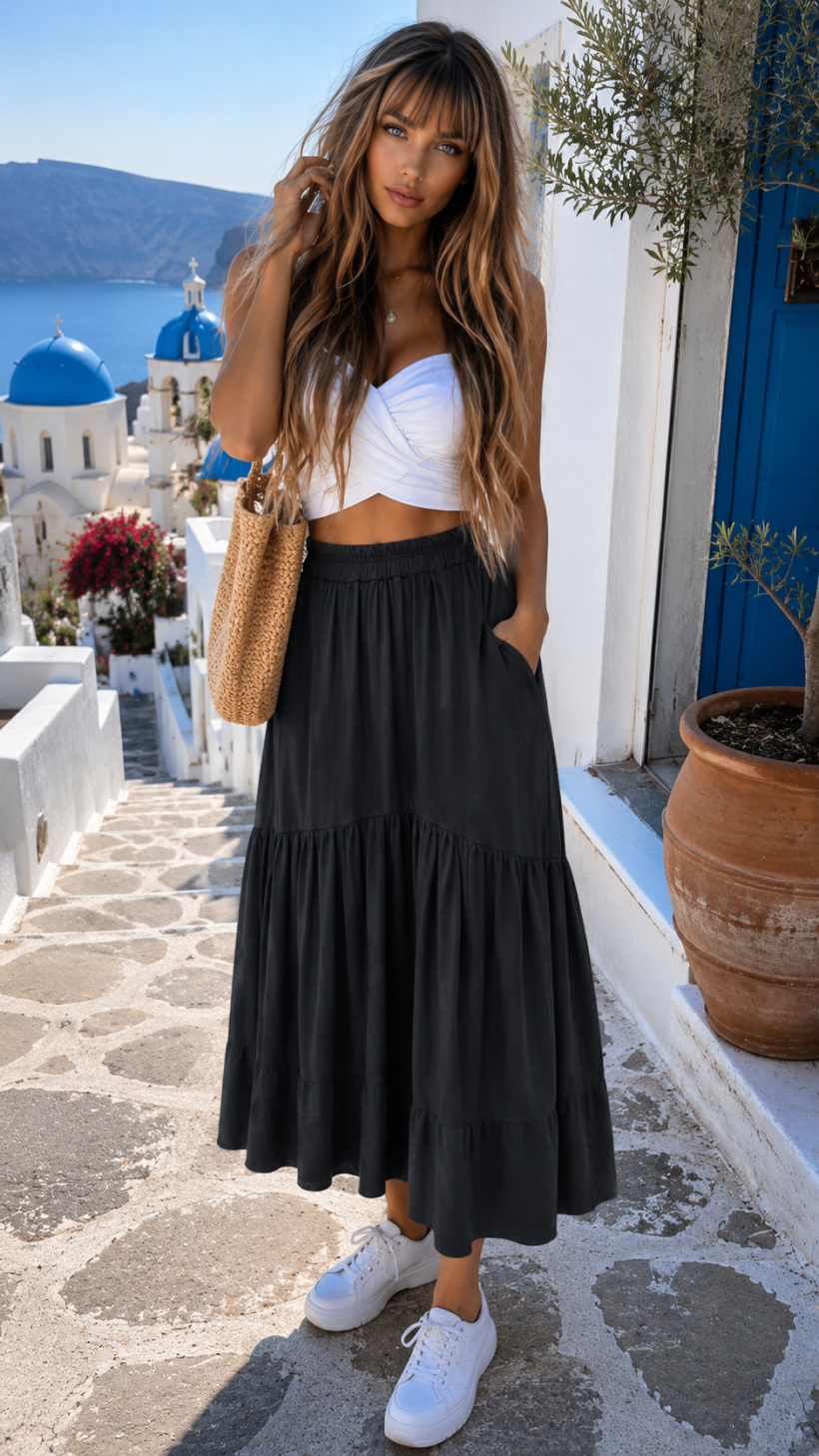 SPÓDNICA FALBANA