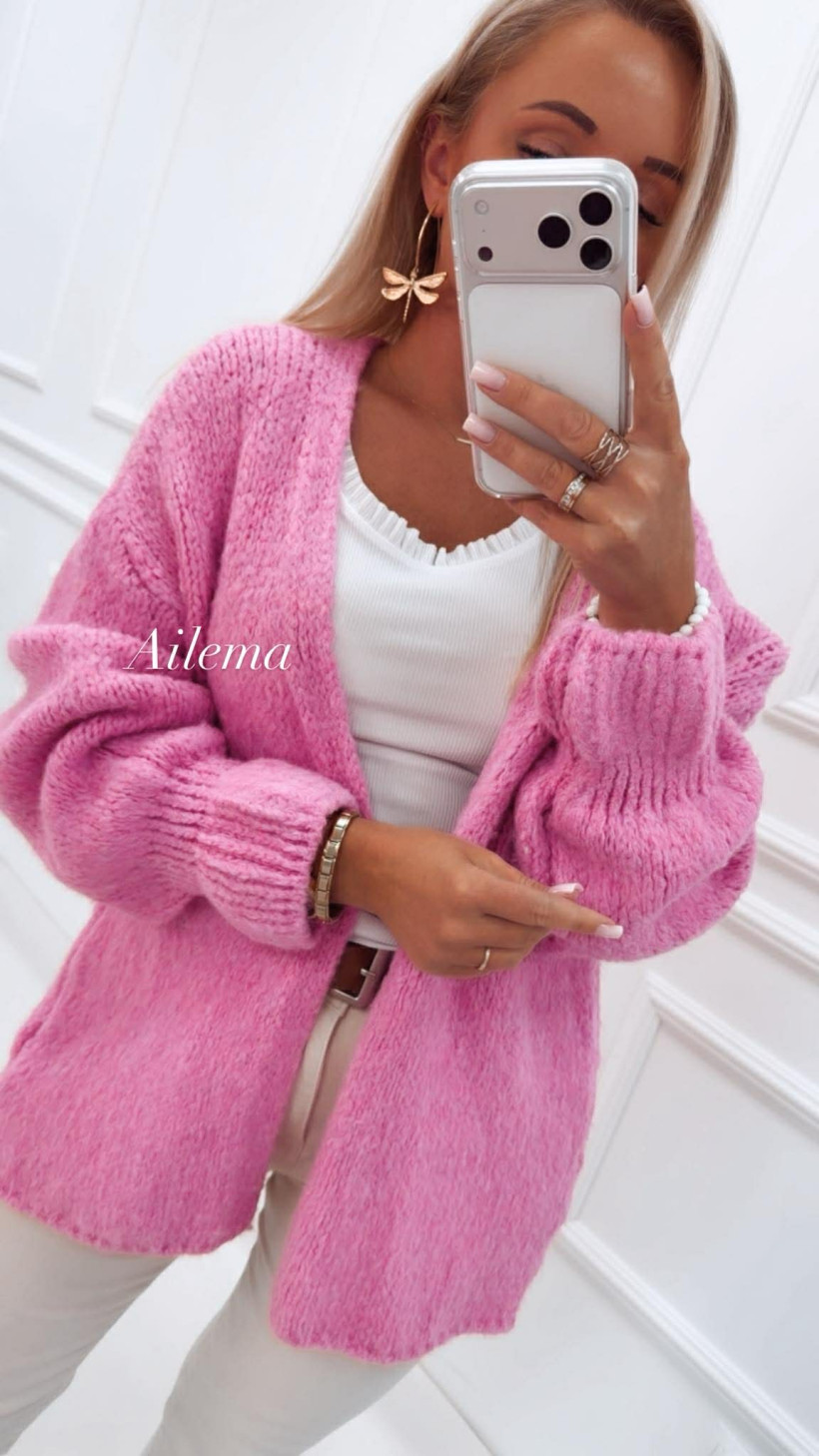 Sweter kardigan SW14 rękaw ściągacz