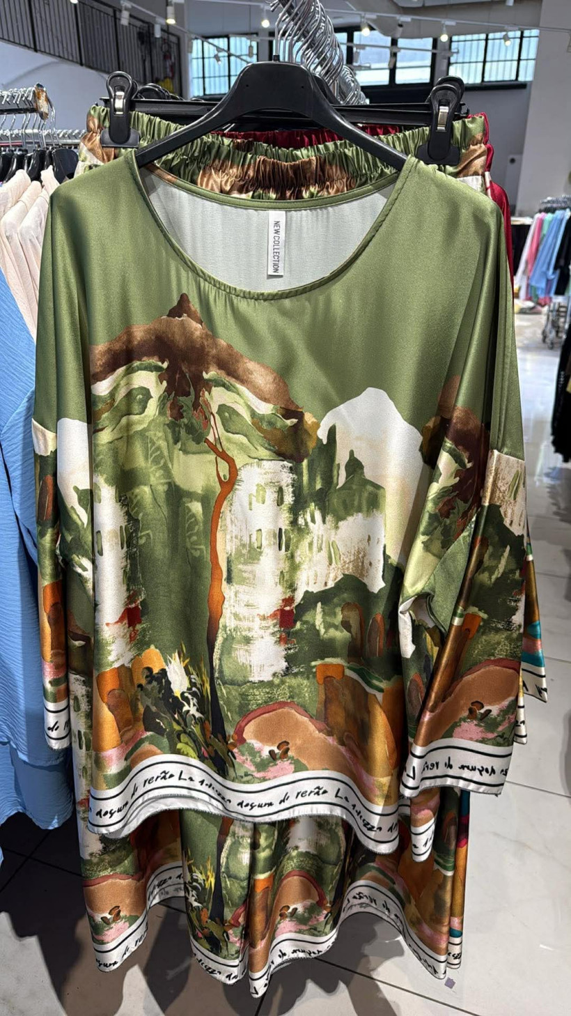 Italia nr.9 - Komplet spodni i bluzki - 24491/24492 - oliwka