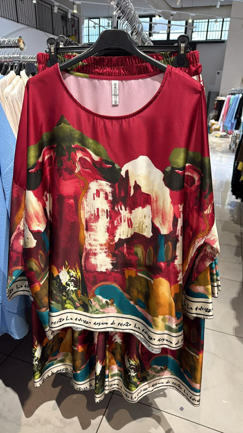 Italia nr.9 - Komplet spodni i bluzki - 24491/24492 - bordo