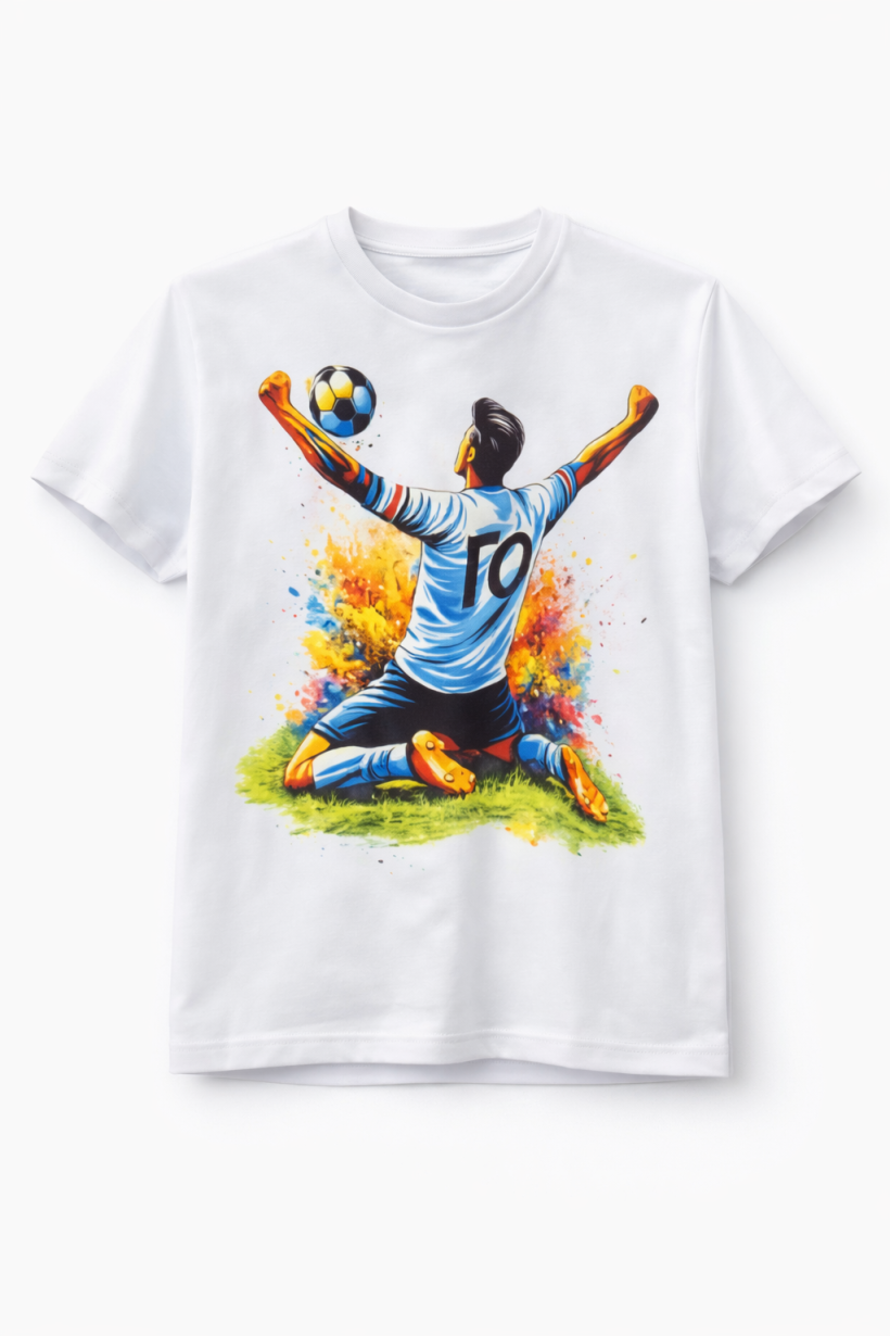 T-shirt dnz piłkarz 07 biały